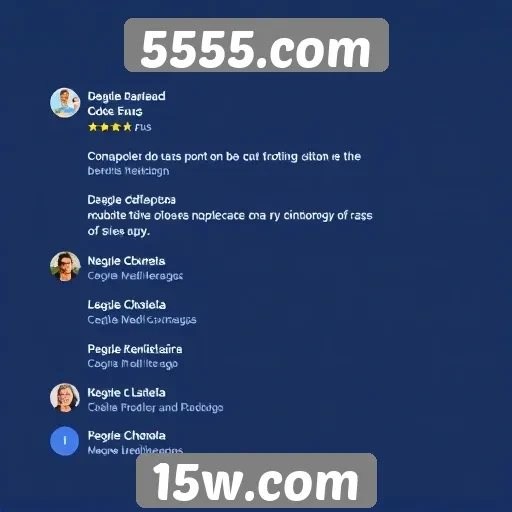Comentários de usuários sobre a interface do 5555.com